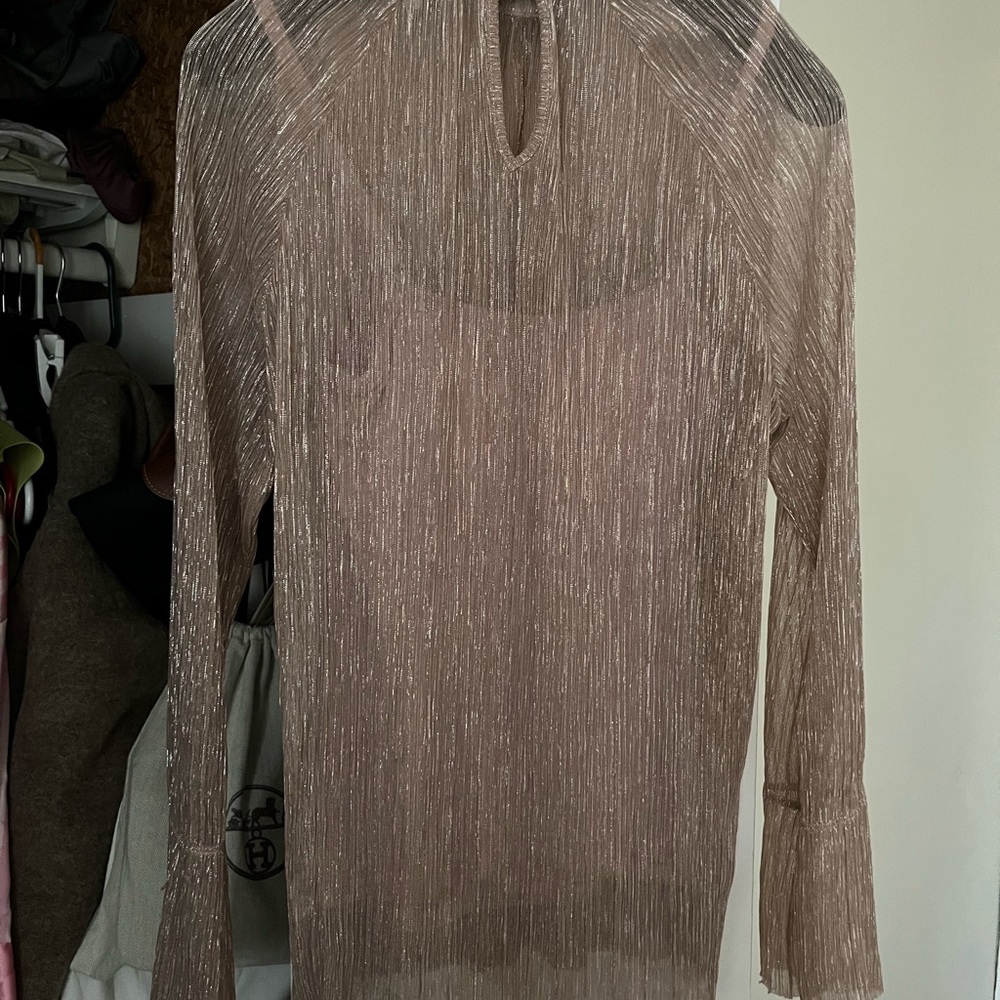 Pink metallic blouse